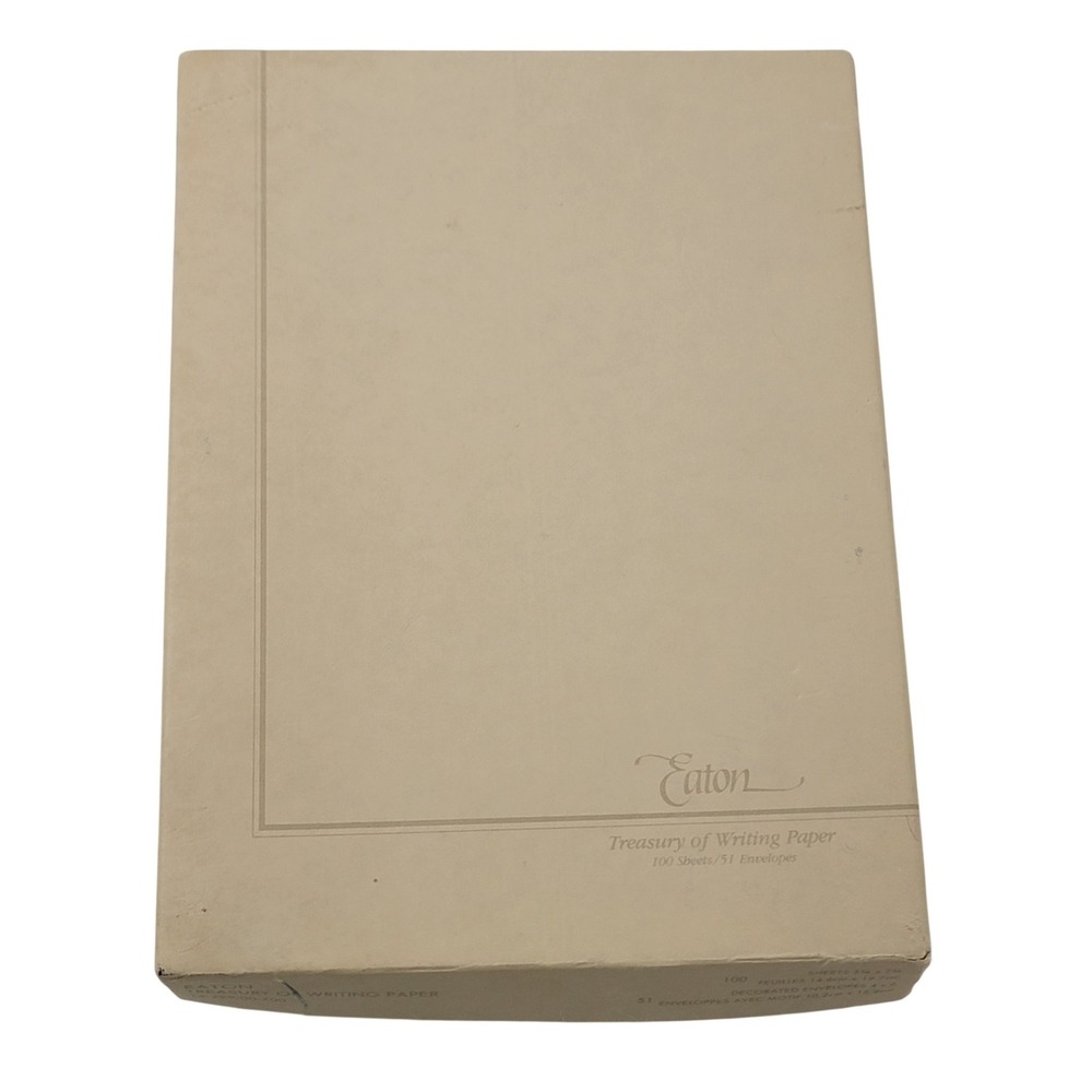 Eaton Treasury of Writing Paper Vintage Cream Stationery Set 81 Sheets 44 Env